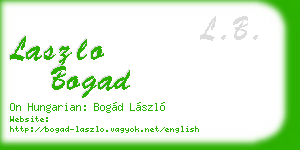laszlo bogad business card